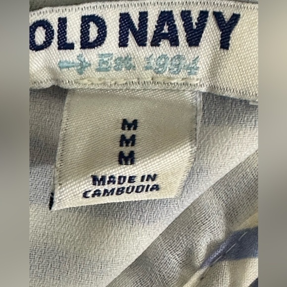 Old Navy size medium dress lightweight, lined mix media in blue and white - Picture 10 of 12